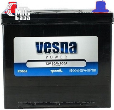 Аккумулятор Vesna Power Japan [415160] 6СТ-60 Ач L EN600 А 230x172x220мм